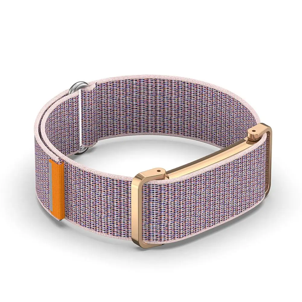 Für Fitbit Air Watch Armband, schlankes, gewebtes Nylonband, atmungsaktives Ersatzarmband mit Metallgehäuse-Zubehör