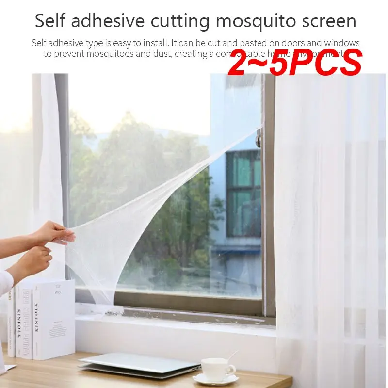 2~5PCS Indoor Insect Fly Mosquito Net Screen Curtain Mesh Bug Mosquito Netting Door Window Screen Self-adhesive Protection With