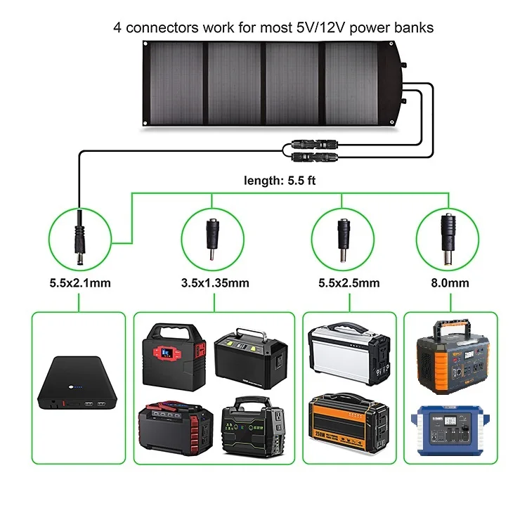 卸売 18V 36V 折りたたみ式ソーラーパネル 500w 100W 120W 200W ポータブル折りたたみ式ソーラーパネルキット キャンプ アウトドア用