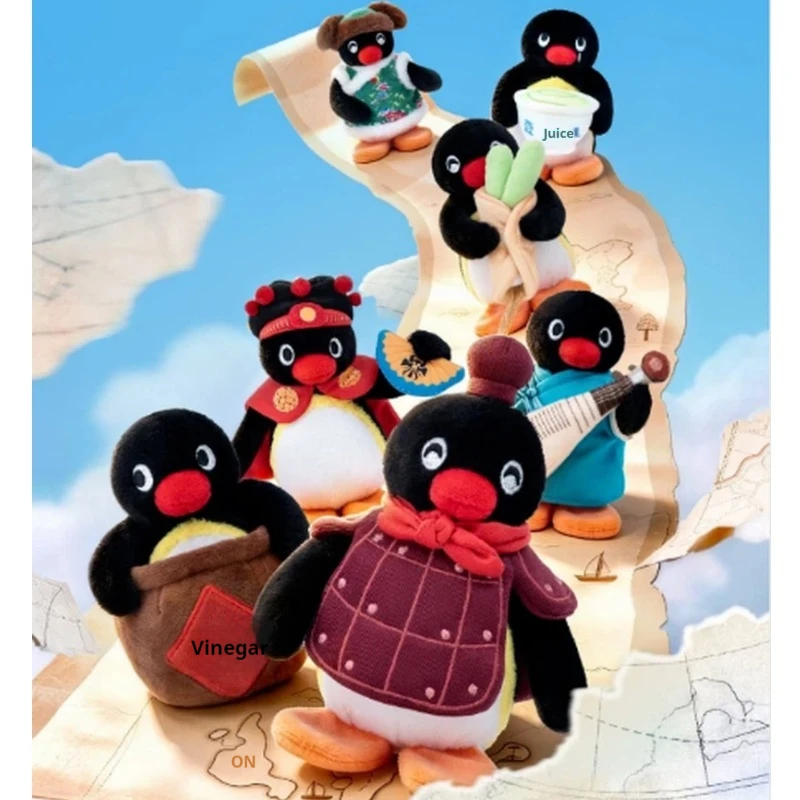 

Jiumu Shop Pingu Plush Pendant Blind Box Geography Series Stuffed Doll Desktop Ornament Terracotta Warrior Style Birthday Gift