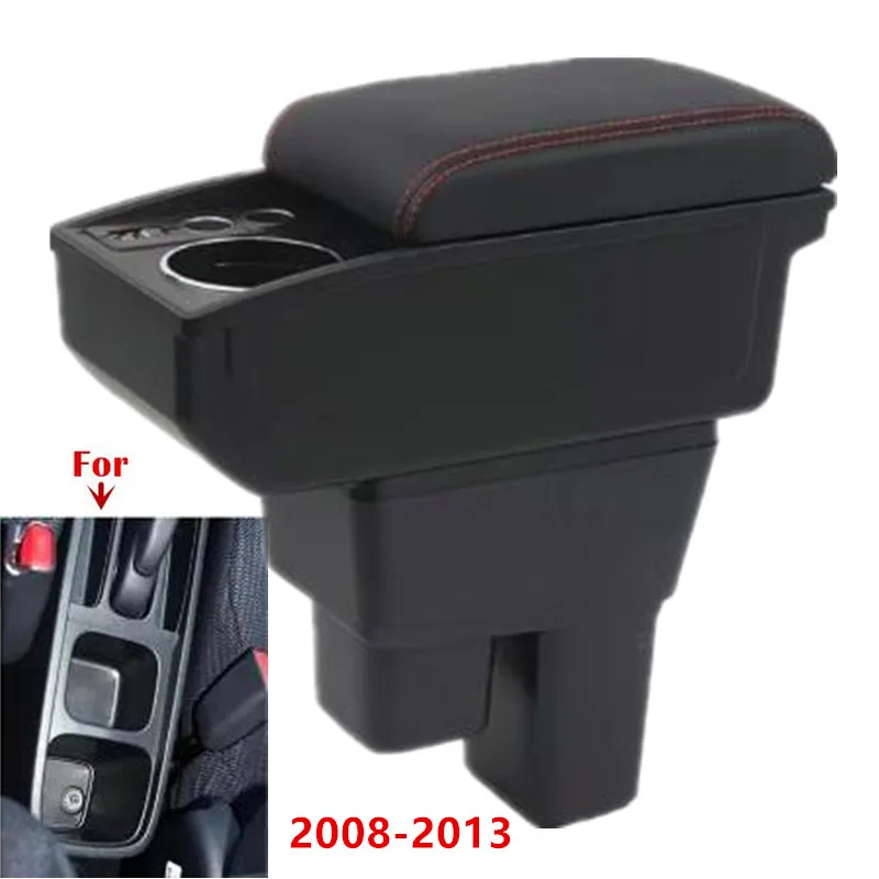 

For Honda Fit Jazz 2 Armrest box For Honda Jazz Car Armrest 2008 2009 2010 2011 2012 2013 Storage box Retrofit Car Accessories