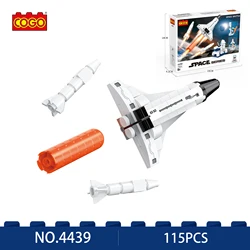 COGO Space Shuttle Building Toy, astronave bianca per gli appassionati di appassionati di Kit di costruzione spaziale