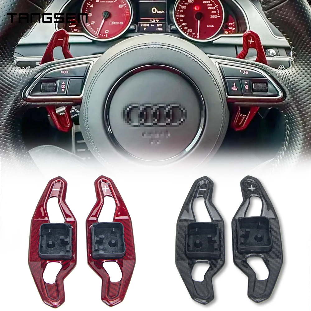 Replace Carbon Fiber Car Steering Wheel Paddle Shift for Audi A3 S3 RS3 A4 S4 RS4 A5 S5 RS5 A6 S6 A7 S8 Q7 RS6 C7 C8 RS7 TT RS6