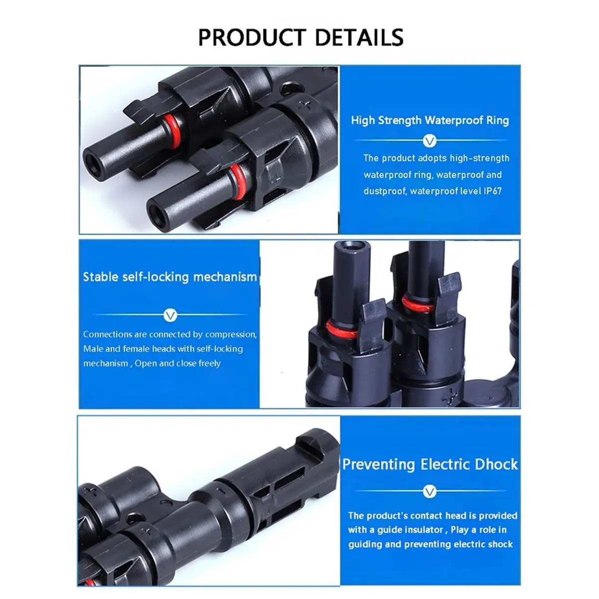 NEW Connector for Solar Panel Parallel Connection Branch Solar Connectors Solar PV Connector