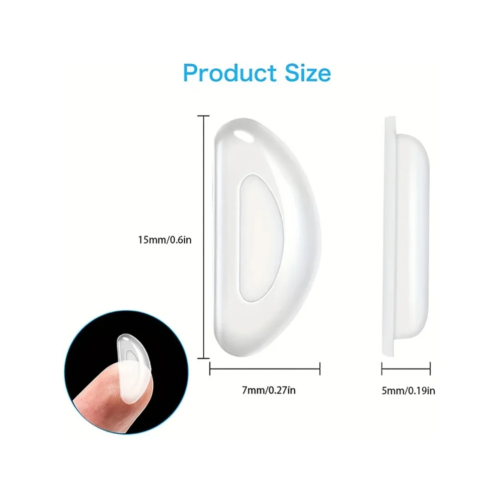 Viewring rutschfeste Silikon-Nasenpads für Brillen, Brillen und Sonnenbrillen, weiche Anti-Rutsch-Nasenpads, Zubehör für Lesebrillen – Detail 2
