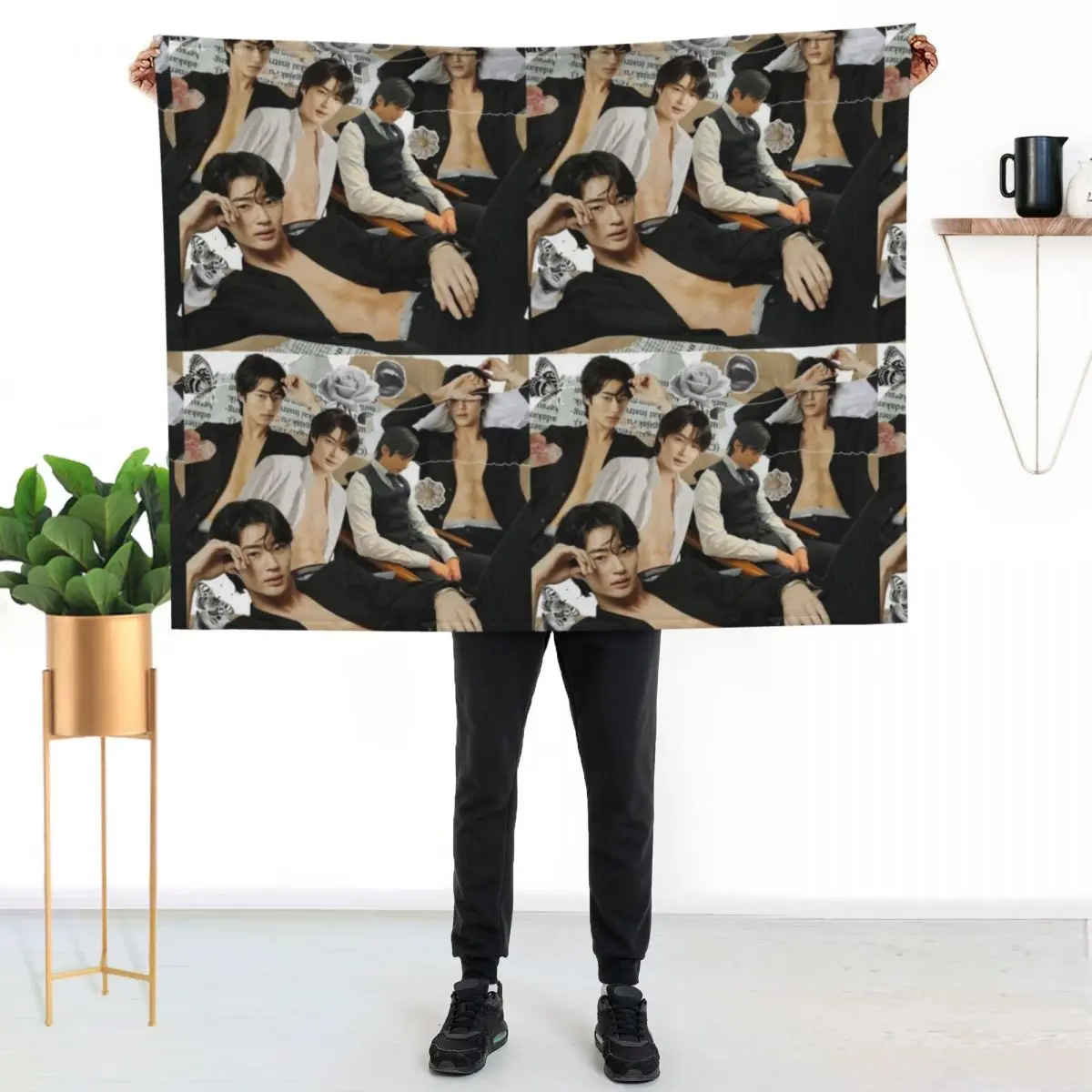 

Byeon Woo-seok Throw Blanket Soft Home Decor Blanket for Couch Bedroom