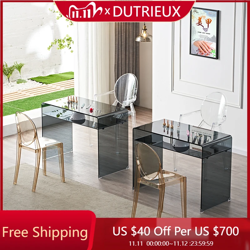 

High Quality Simple Manicure Table Reception Wooden Design Workstation Nail Desk Waterproof Cheap Tavolo Per Unghie Furniture