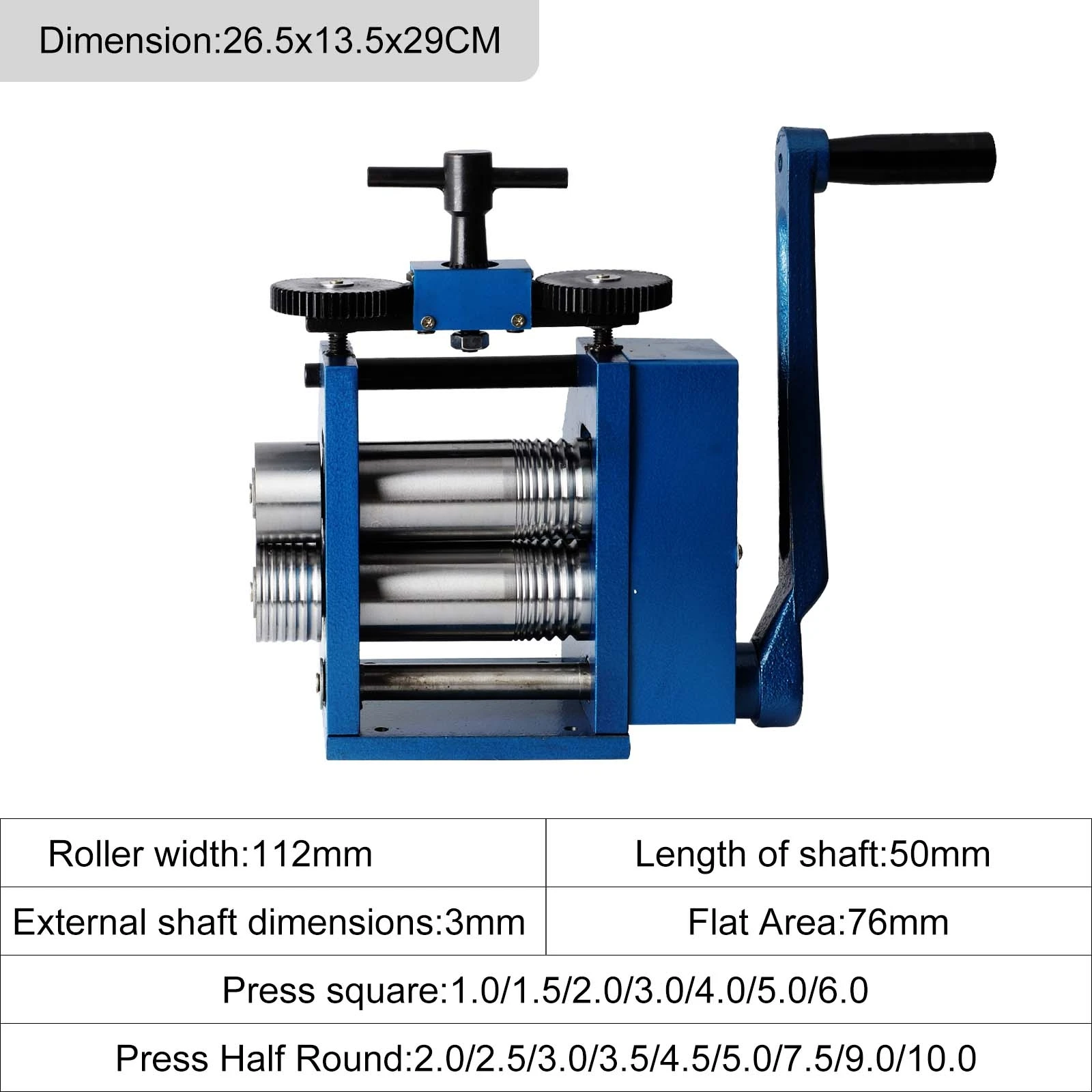 Hand Rolling Mill Permanent Jewelry Die Gold Wire Metal Bracelet Making Equipment Tool Machine Europe Manual