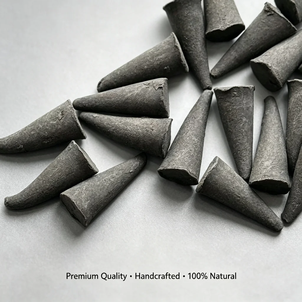 Holy wood black incense cone, mild and not pungent, purifies your home space, perfect for yoga, pilates, and meditation