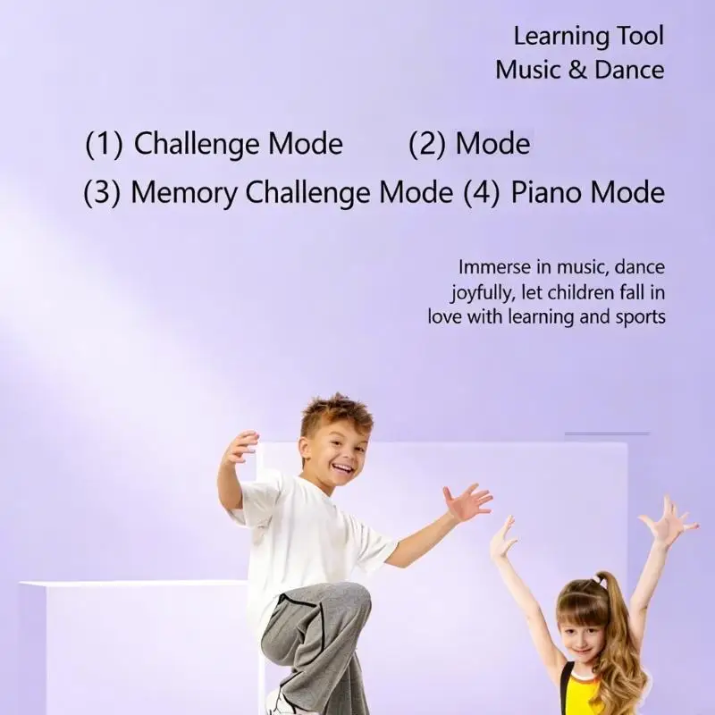 Portable Kids Interactive Dance Mat For Music And Exercise Safe Plastic Foldable For Easy Storage Indoor Outdoor A2UB