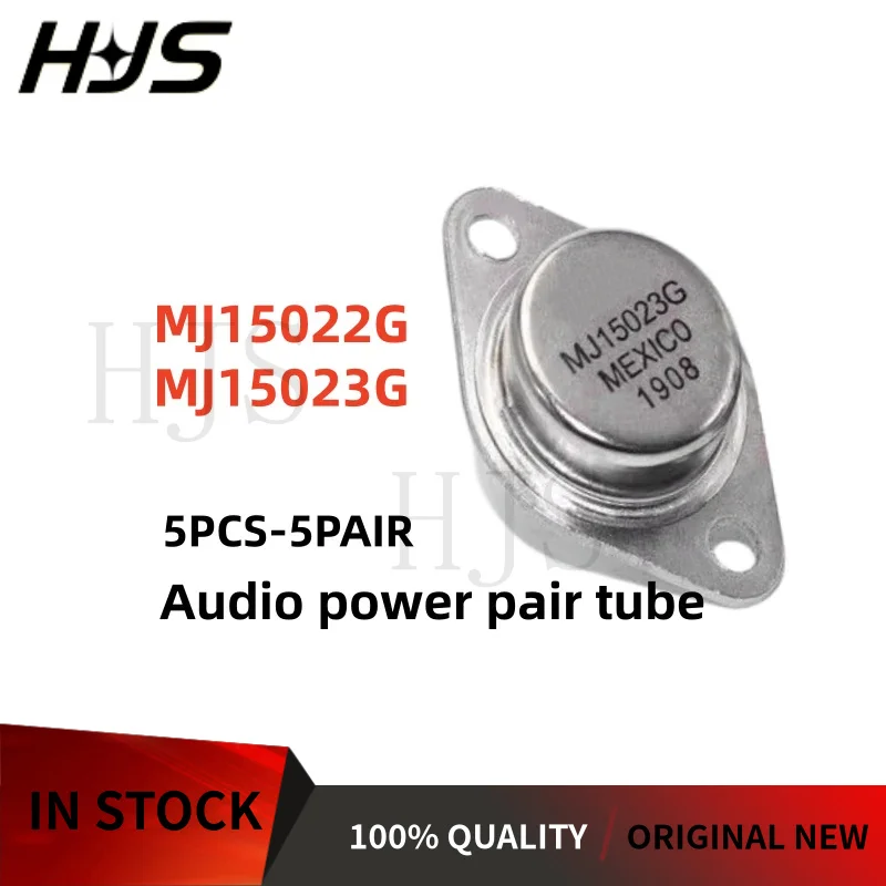 5PCS-5Pair MJ15022G MJ15023G MJ15022 MJ15023 TO-3 PNP Transistor Audio power pair tube Best quality