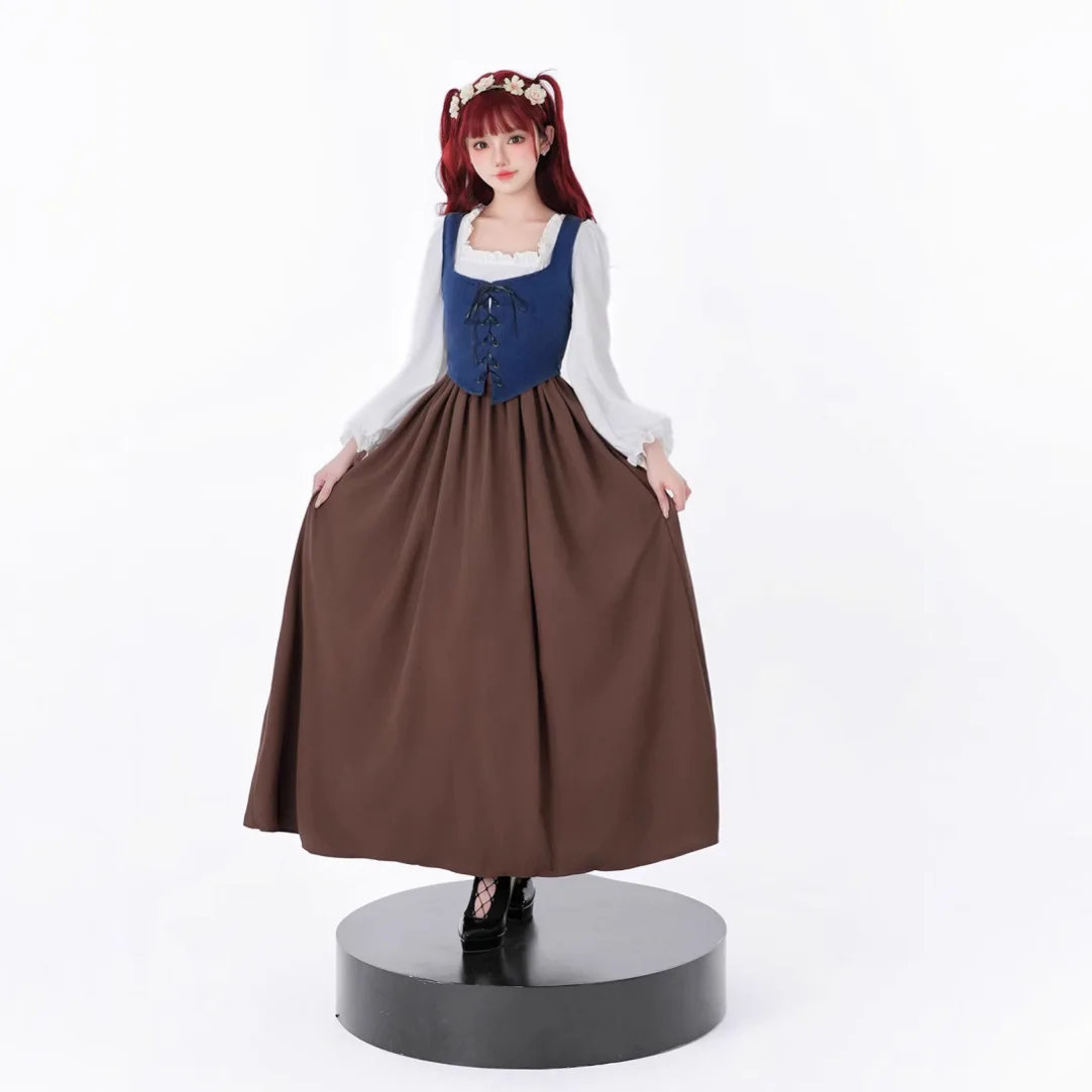 

European And American Court Medieval Renaissance Dress Performance Clothes Oktoberfest Bavarian Dirndl Skirt