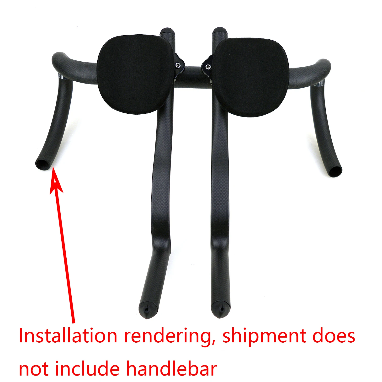 جديد على شكل خاص المشبك الطريق الثابتة والعتاد الدراجة الترياتلون الوقت محاكمة كامل الكربون دراجة TT المقود 55 درجة تمديد بقية بار #6
