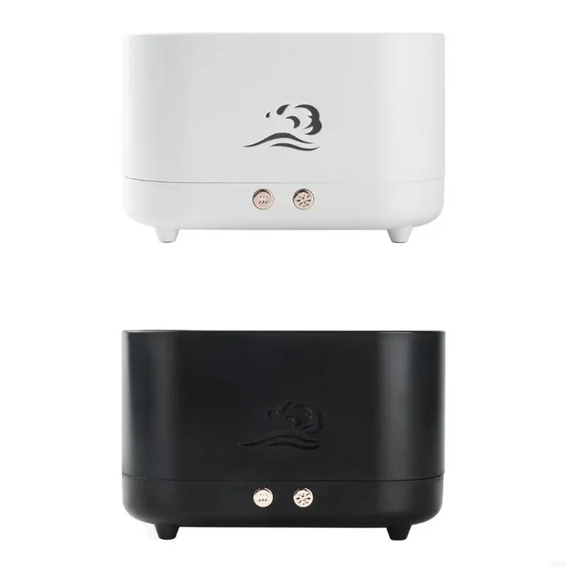 Phòng ngủ độ ẩm không khí Siêu phân lạnh Maker Maker Fogger Tinh dầu khuếch tán Desktop LED LED FLAME BỆNH NHÂN (225ML） N58D