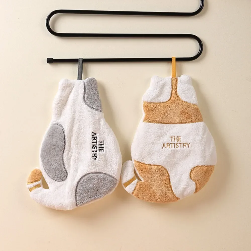 Super Absorbent Cute Cat Hand Towel Household Microfiber Kitchen Towel High-efficiency Tableware Cleaning Towel Kitchen Tools