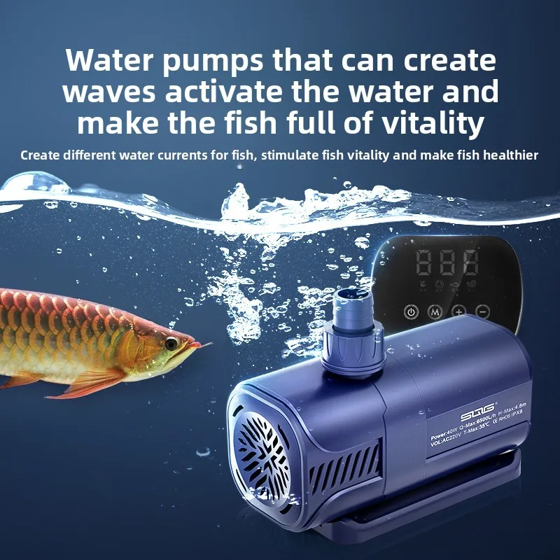 Ultra Quiet Variable Frequency Aquarium Pond Submersible Pump Bottom Suction Water Circulation Filter Pump