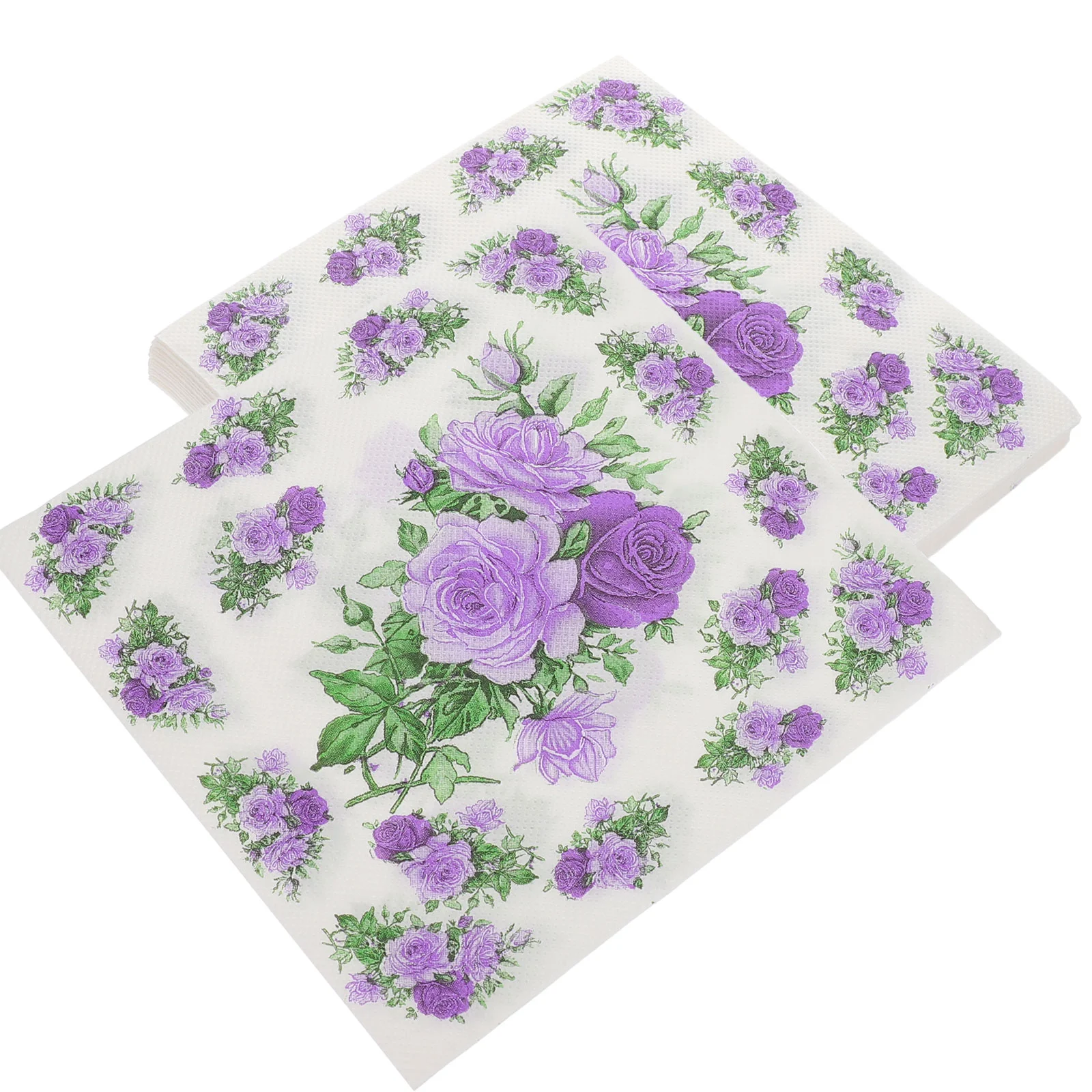 

100 Sheets Flower Napkin Party Napkins Supplies Birthday Decorative Holiday 18g Pure Wood Pulp Paper