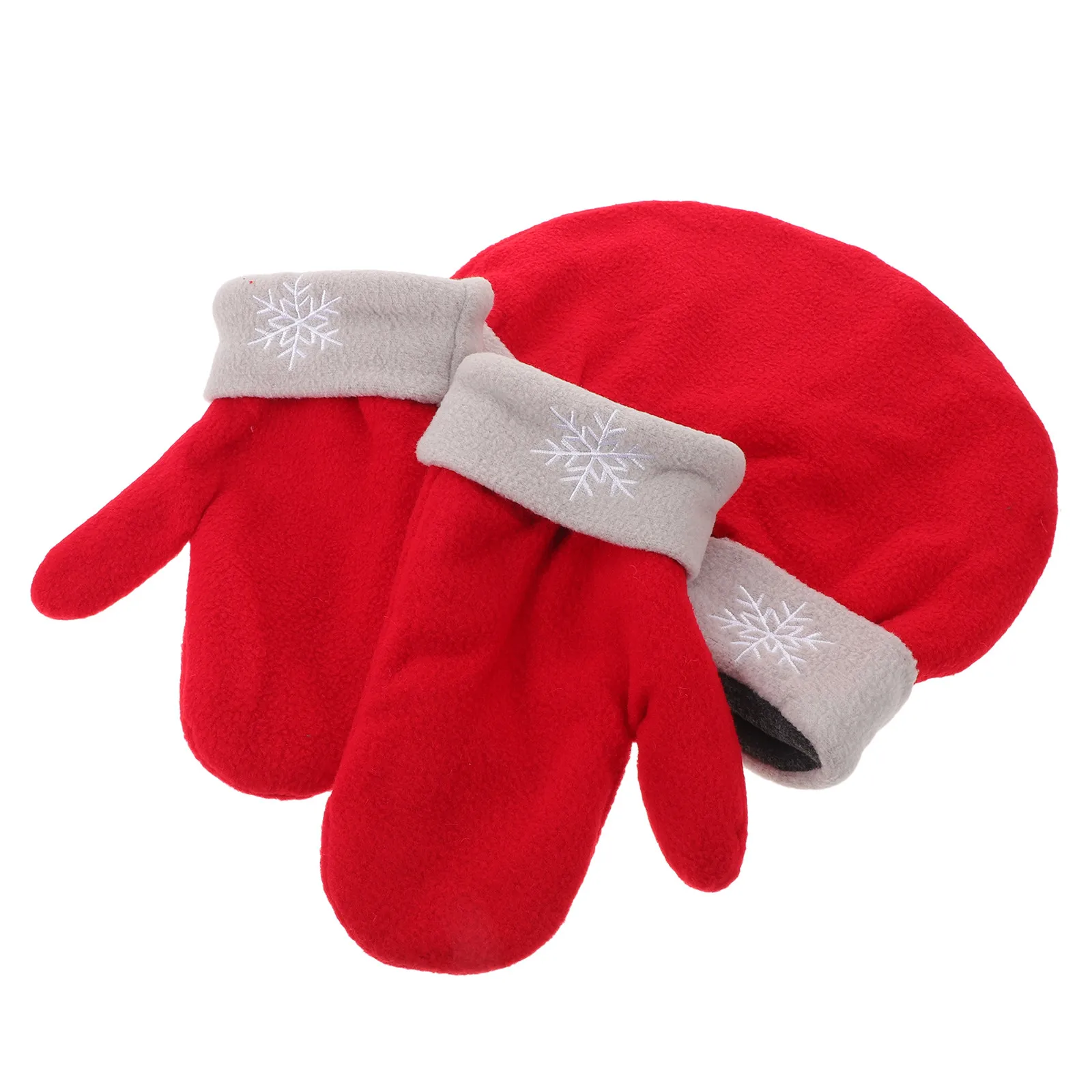 

1 комплект флисовых варежек для пар, теплые перчатки для держания за руки, для зимних активностей на открытом воздухе, для снежных игр, для холодной погоды, на День святого Валентина, красные