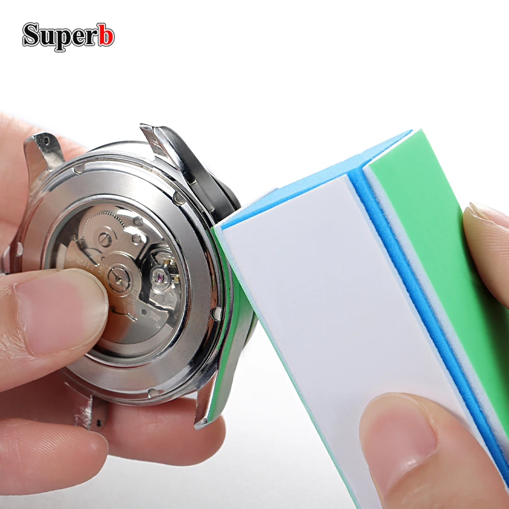 1/2/4pcs Watch Cleaner Rod 4 Sides 1000/4000 Mesh Polishing Files Watch Parts Watchmaker Polishing Plate Clean Polish Tool Rod