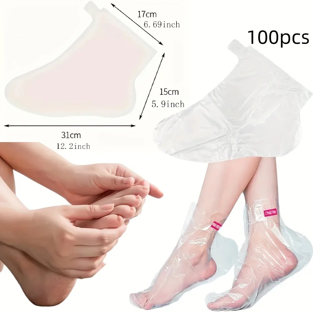 50 cerotti per i piedi con fogli adesivi e 100 maschere per i piedi idratanti usa e getta Set per la cura dei piedi per il trattamento della spa domestica