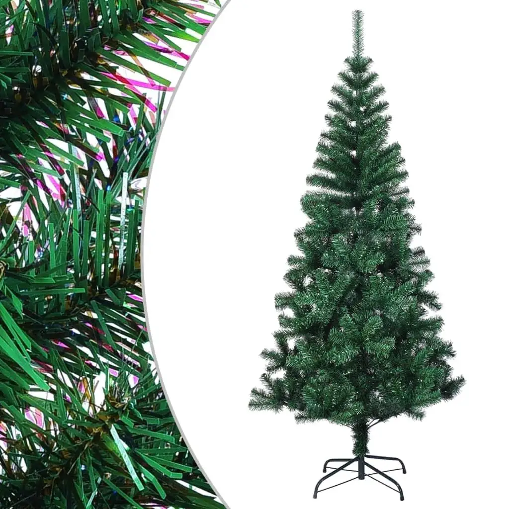 180 cm Green Artificial Christmas Tree with Iridescent Tips - PVC Holiday Decor