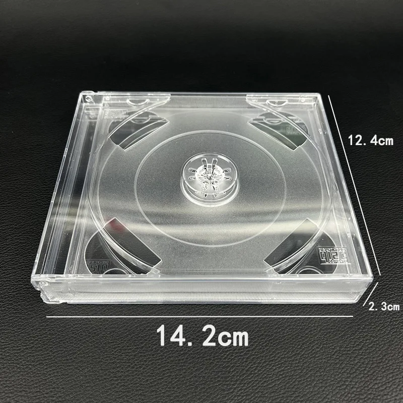 Estuche Transparente de Plástico para CD/DVD, Capacidad para 2, 4 o 6 Discos, Caja de Almacenamiento de Discos Ópticos T