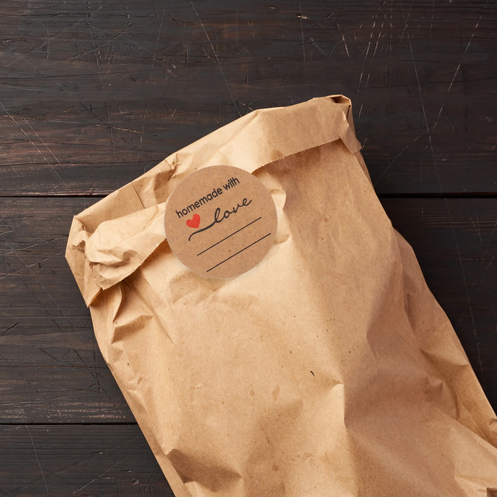 

3 Pcs Labels Sealing Stickers Blank Round Food Retail Package Adhesive Writable Khaki Bag Envelope Seals