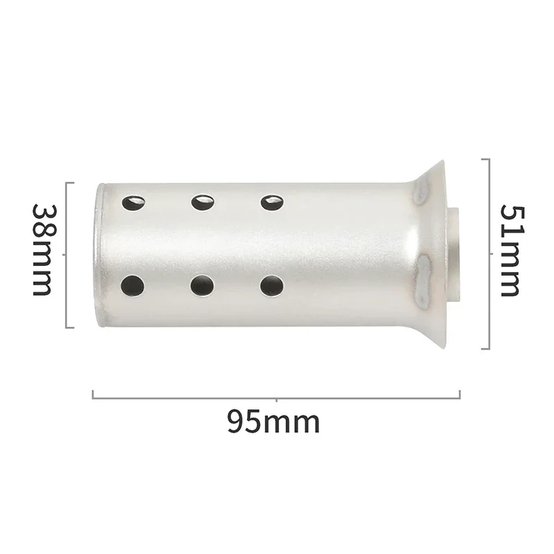 Motorcycle Exhaust Muffler System 51mm 60mm 63mm Universal Link Pipe DB Killer Eliminate Noise Reducer image 3