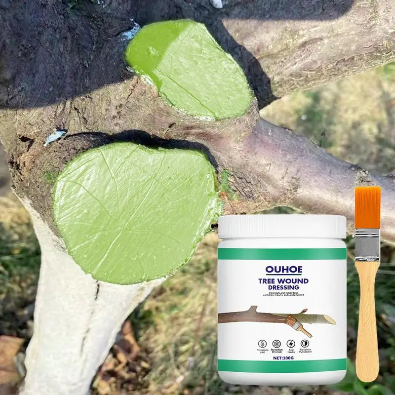 Pruning Sealer For Tree Garden Tree Grafting Paste Tree Wound Dressing Pruning Sealer With Brush Bonsai Wound Healing Agent