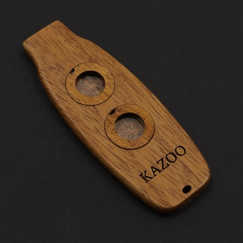 Portable Wooden Small Kazoo Double Hole Double Membrane Kazoo Accompaniment