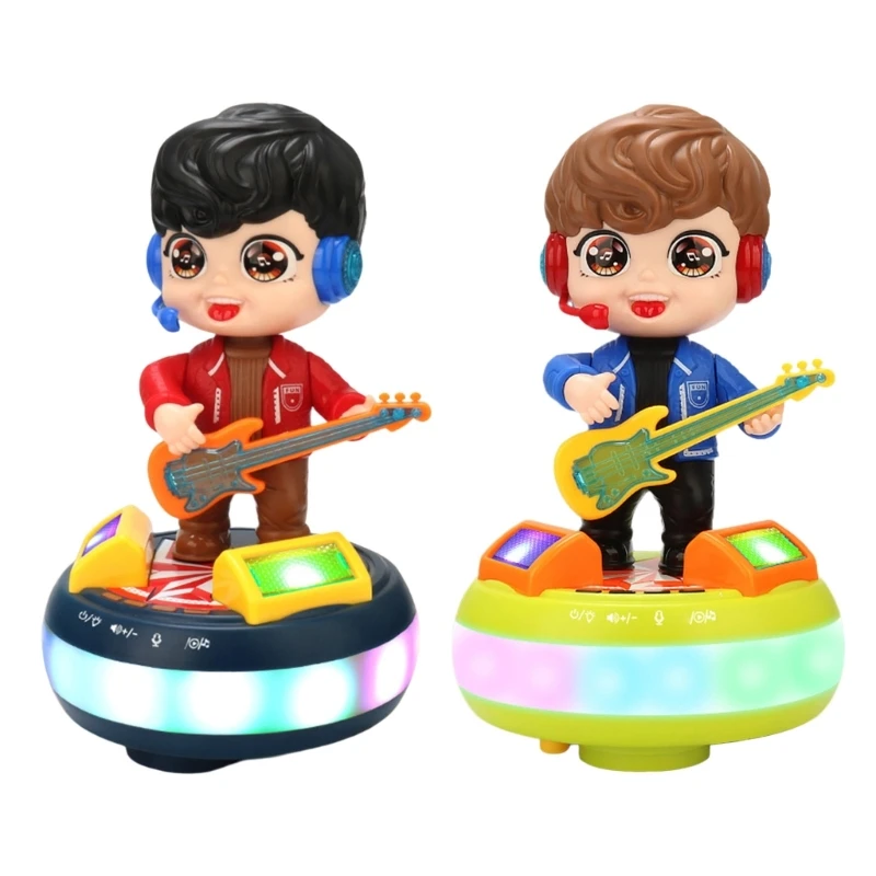 

Electric Guitar Boy Singing Dancing Electric Toy with Dynamic Music and LED Light Fun Sounding Toy for Kindergarten Kids 15UB