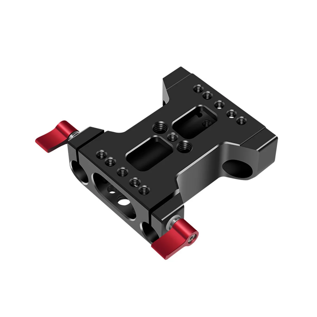 Camera Base Plate with Dual 15mm Rod Rail Clamp Suitable for Rabbit Cage and DSLR Rig Camera Accessories