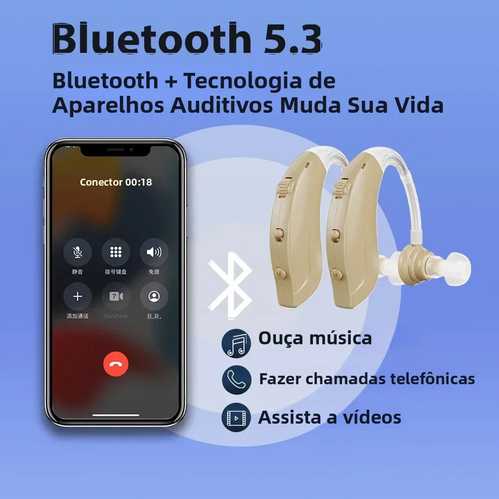 bluetooth補聴器アンプ、usb充電、audifonosサウンドデバイス、音量調節、調整可能な音質損失補償