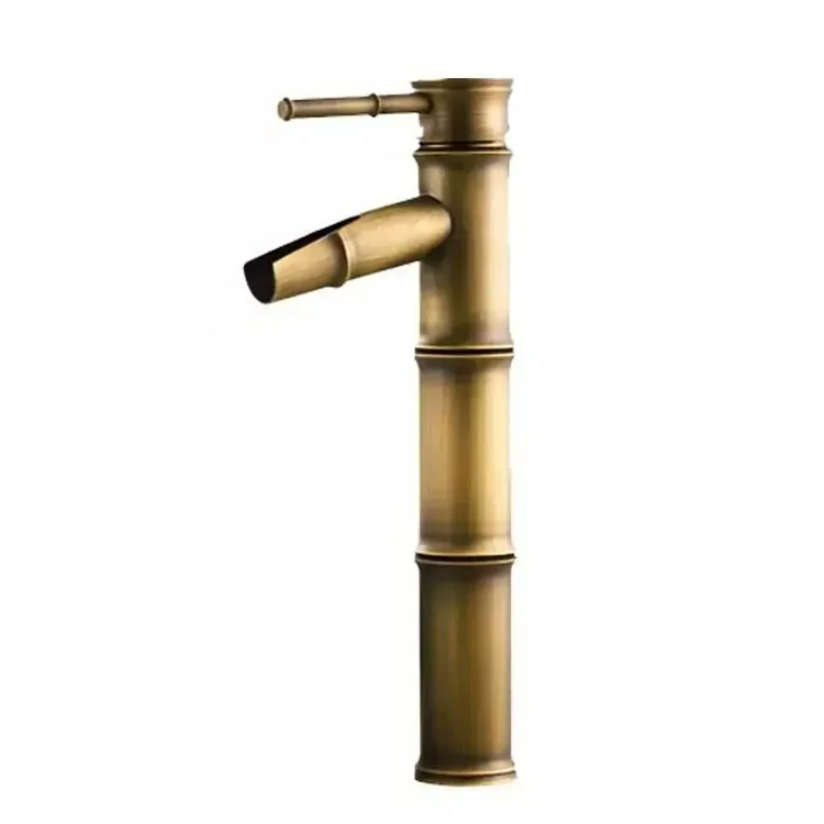 

Kitchen Retro Bamboo Basin Hot and Cold Faucet for Home Use