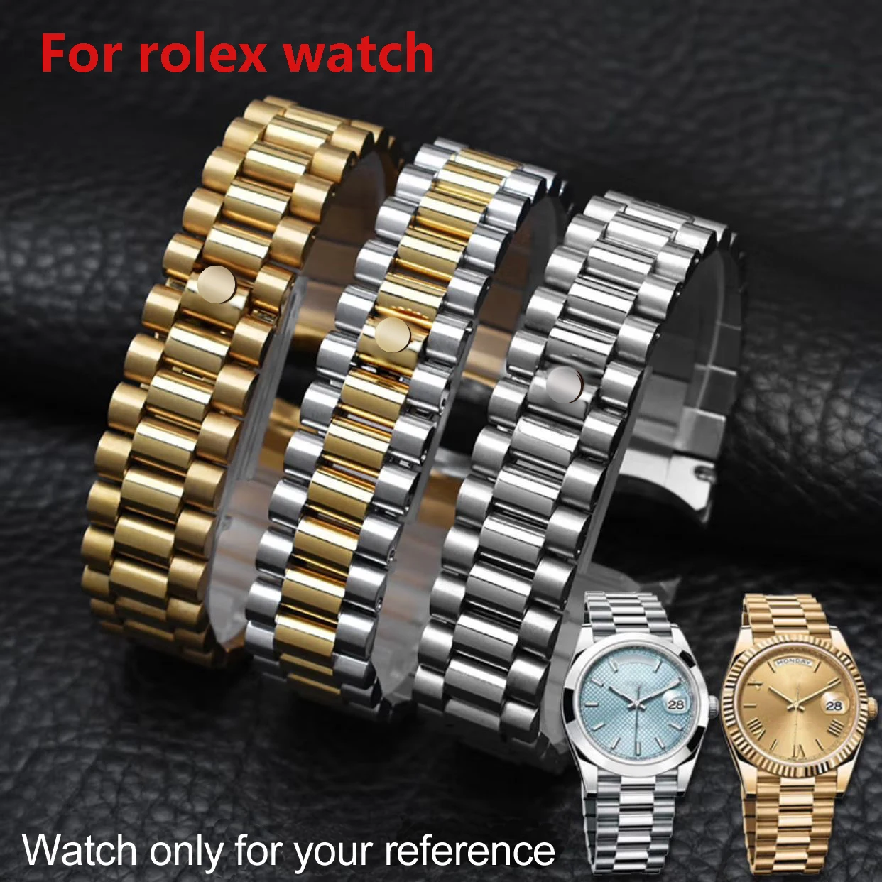 

Hight quality Watch band 20mm for Rolex watch Stainless steel Metal Watch strap One-piece consignment with free shipping