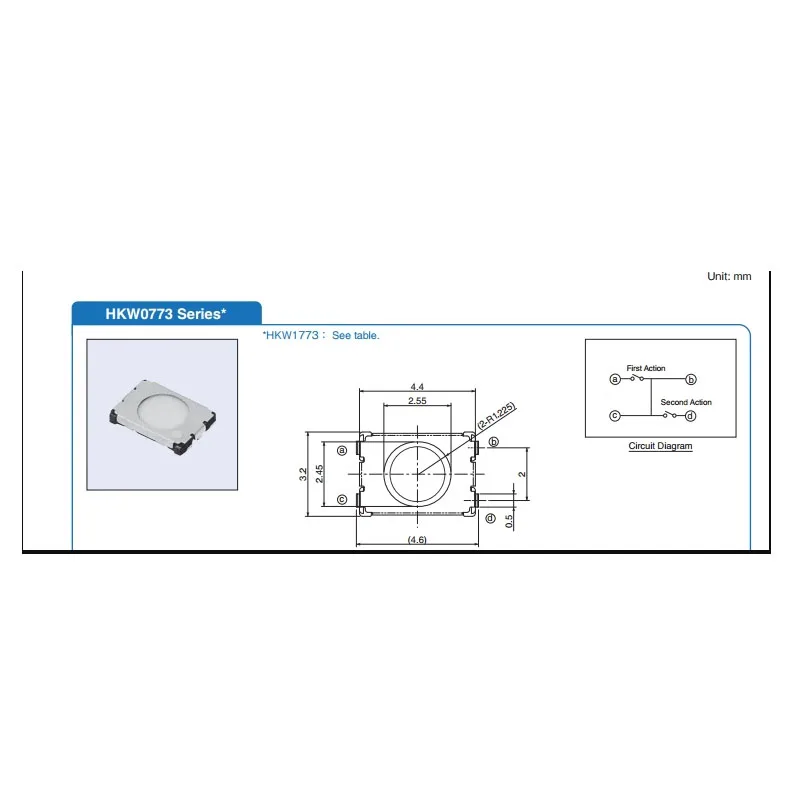 3PCS/LOTS Genuine Japanese 2-times button 2-speed light touch Focus switch double-click micromotor HKW0773-310011 SMD