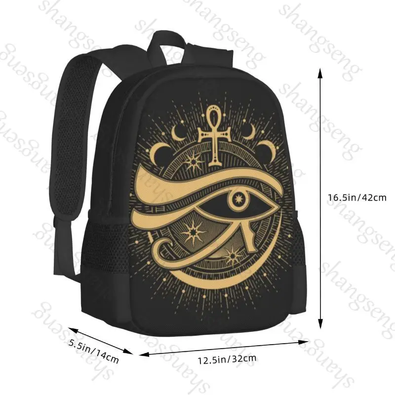 Ancient Egypt God Anubis Large capacity schoolbag boys and girls backpack teenagers students leisure travel commuter backpack