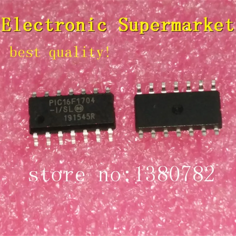 Free Shipping 10pcs-50pcs PIC16F1704-I/SL MCU 8BIT 4K FLASH 16F1704 PIC16F1704 SOP-14 IC  In stock!