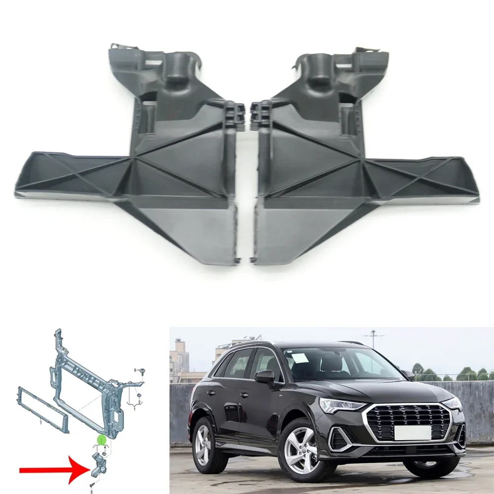For Audi Q3 F3 II 2019-2026 RSQ3 2020-2024 Front Left Right Headlight Mount Support Plate Fixed Bracket Bumper Fastener Base