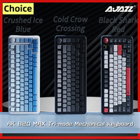 AJAZZ AK820 MAX Tri-mode RGB Gaming Mechanical Keyboard Bluetooth Wireless 2.4G Type C 82 Keys PBT Keycaps Hot Swap for Gamer PC