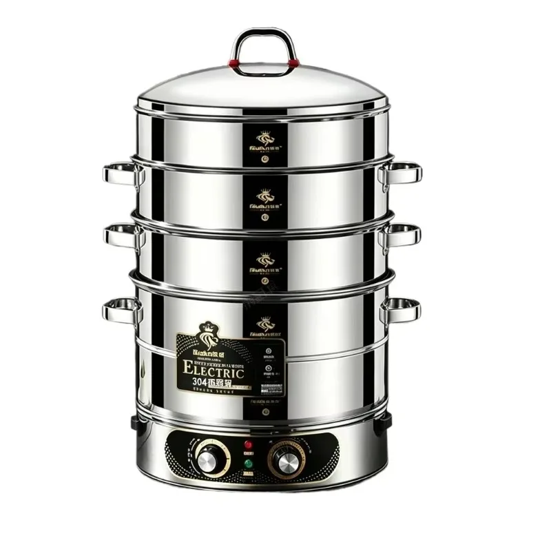 【Appliances】Composite Bottom 48CM Large Electric Food Steamers Thickened Healthy Cooker With Anti-Dry Burn For Home Commercial K view 2