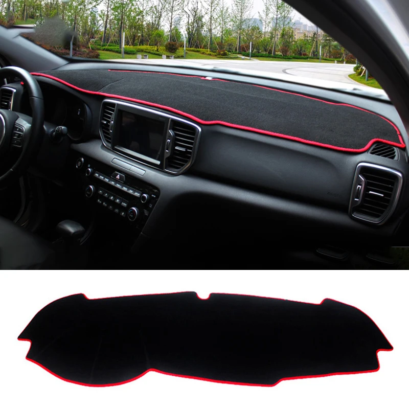 Car Dashboard Avoid Light Pad Instrument Platform Desk Cover Case Mat Carpets For Kia Sportage 4 2016 2017 2018 2019 2020 2021 