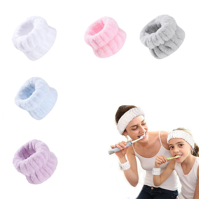 Wrist Spa Washing Belt Soft Microfiber Towel Wristbands For Washing Face Water Absorption Washing Prevent Wetness Wrist Washband