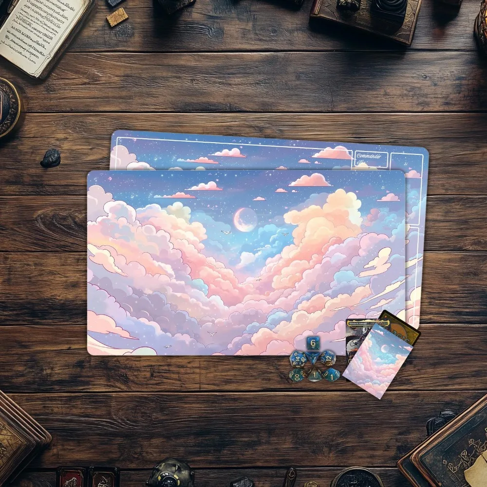 MTG Playmat, Colorful Clouds TCG Playmat,Trading Card Game Accessories,Table Top Gaming,PC Game Accessory alfombrillas gaming