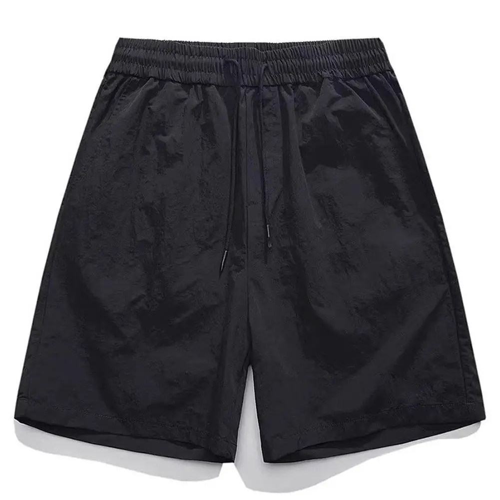 Men's Lightweight Polyester Spandex Shorts with Full Elastic Waistband and Adjustable Cord for Warm-Weather Wear
