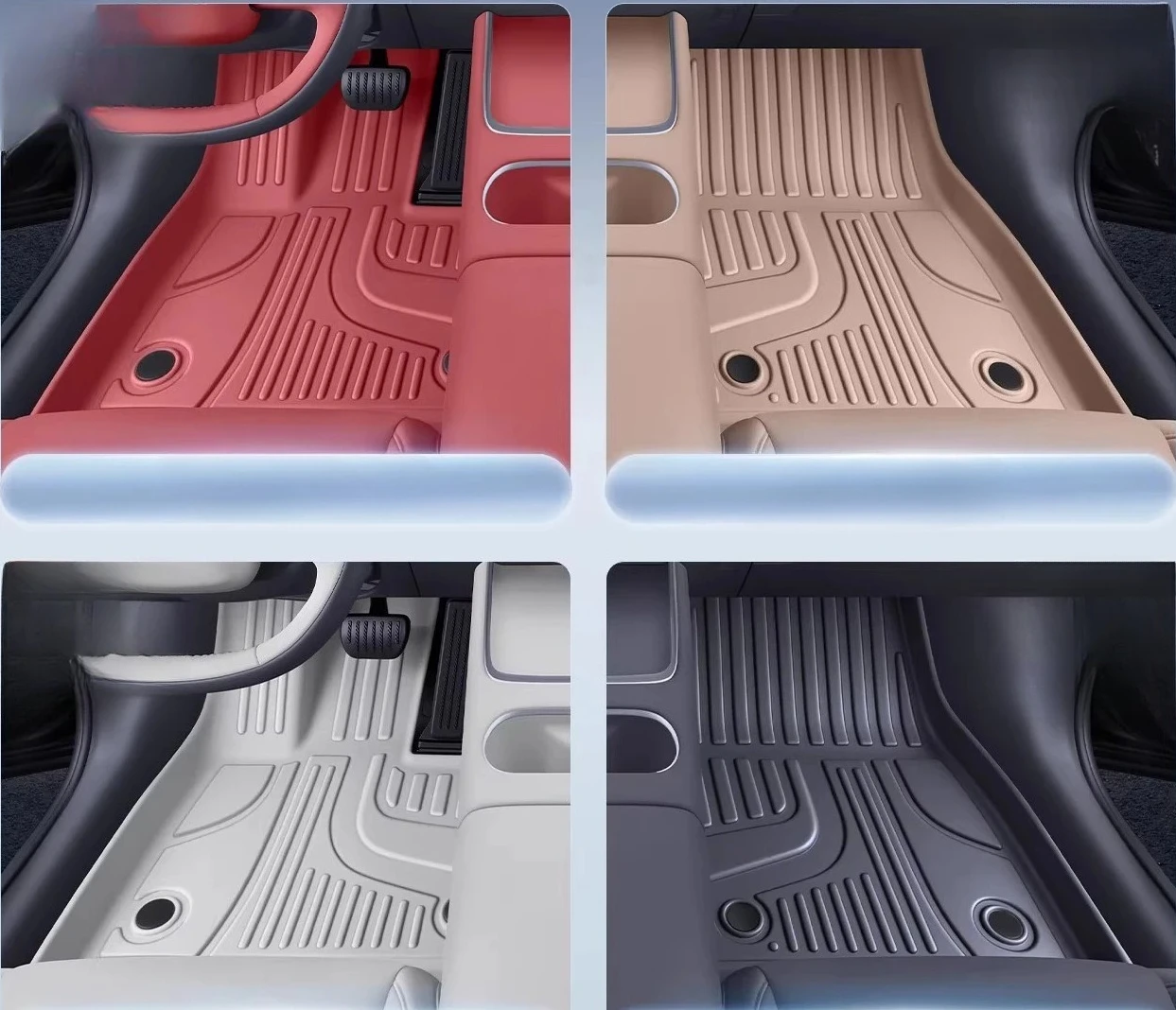Car Floor Mats Full Surround TPE Waterproof Anti-scratch Foot Pad Non-slip Floor Liner For Audi Q5 2026 Interior Accessories