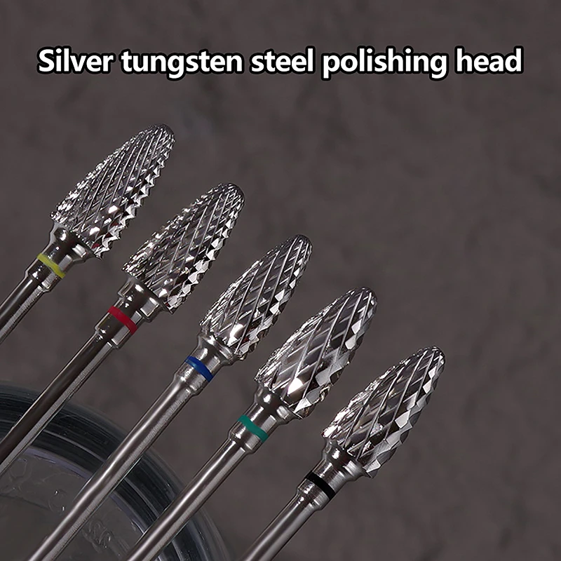 Tungsten Steel Milling Cutter Manicure Nail Drill Bits Electric Nail Files Grinding Bits Mills Cutter Burr Accessories