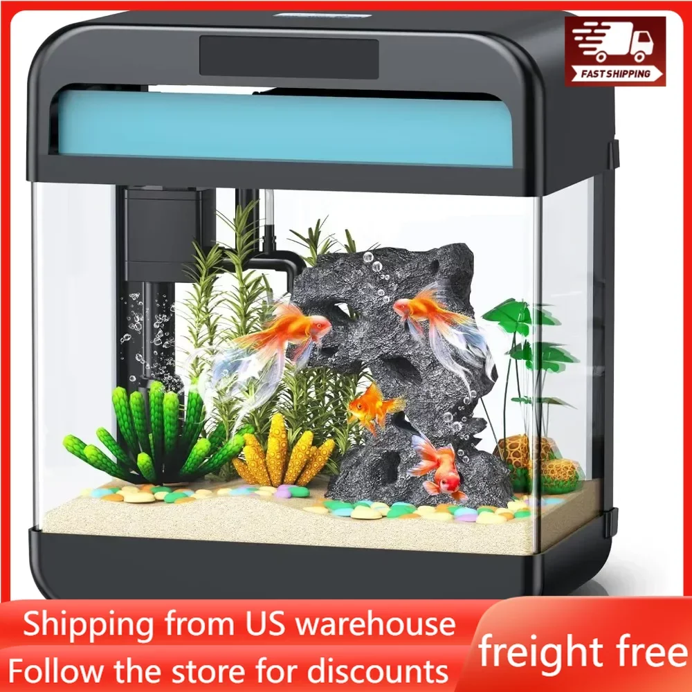 

Water Circulation Triple Function Aquarium for Fish Fishbowl, Leak-Proof, Thickened Base, HD Float Glass, Oxygenation Tanks