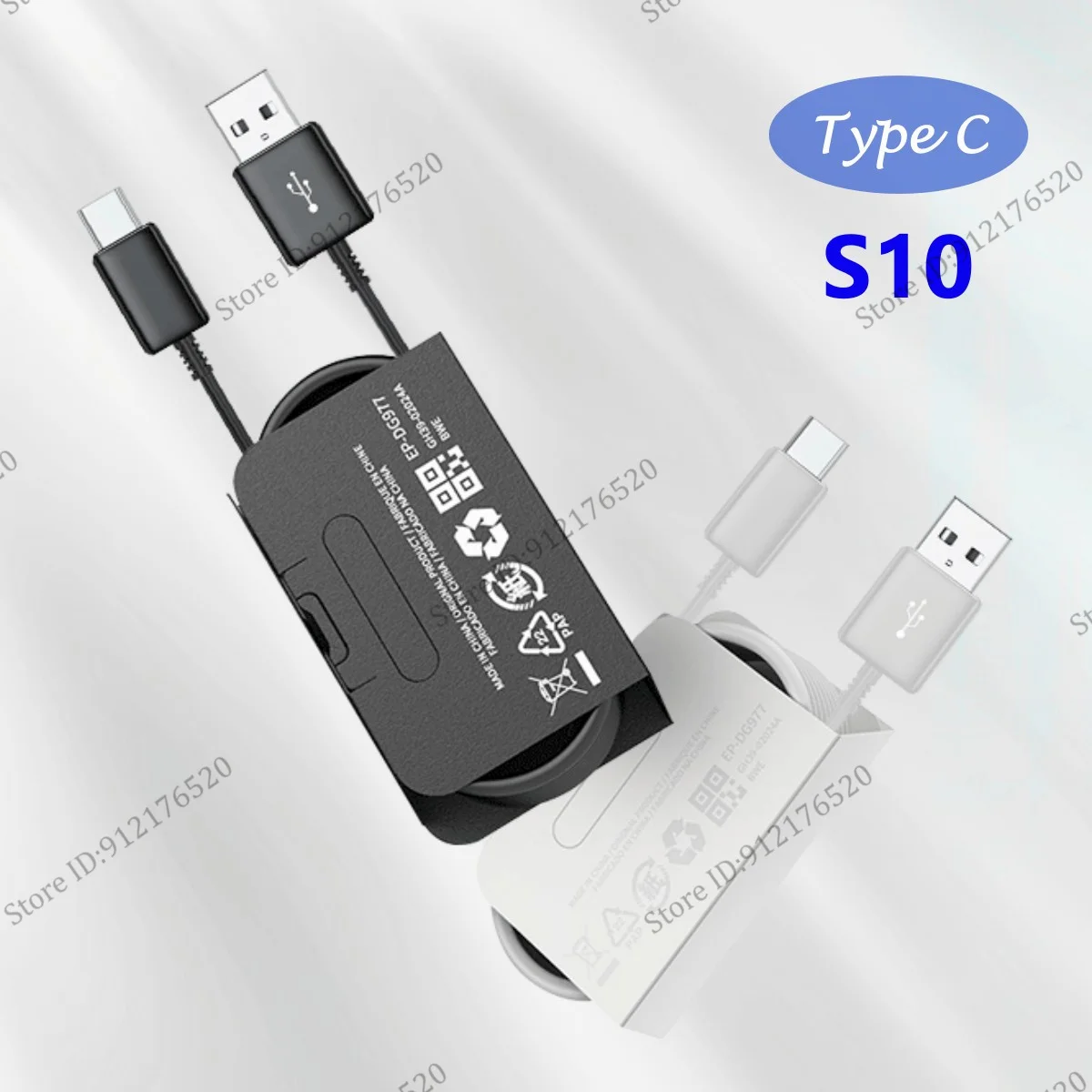 

200pcs TYPE C Usb C to Usb Cable 1M Fast Charger Data Line For Samsung S8 S9 Plus S10 Note 8 9 10 Xiaomi