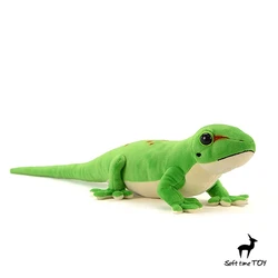 Giant Day Gecko High Fidelity Anime Cute House Lizard Plushie Phelsuma Plush Toys Lifelike Animals Simulation Stuffed Doll Toy
